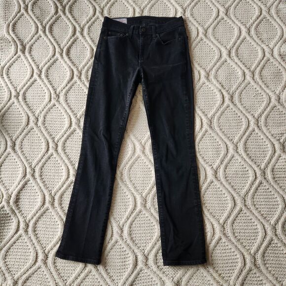 Agape Denim - Gap Classic Straight Mid Rise-Black Rinse-  Size 0/25 Petite